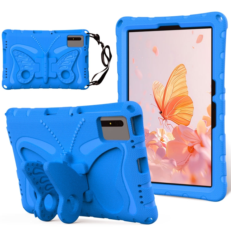 For Samsung Galaxy Tab S8 11 X700N Butterfly Bracket EVA Shockproof Tablet Case(Blue) by bashfashion
