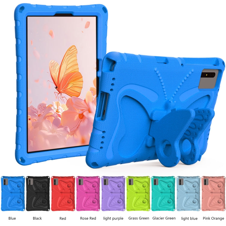 For Samsung Galaxy Tab S8 11 X700N Butterfly Bracket EVA Shockproof Tablet Case(Blue) by bashfashion