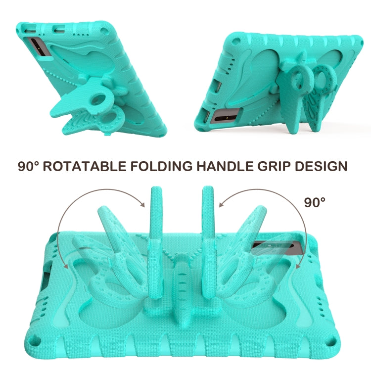 For Samsung Galaxy Tab S8 11 X700N Butterfly Bracket EVA Shockproof Tablet Case(Mint Green) by bashfashion