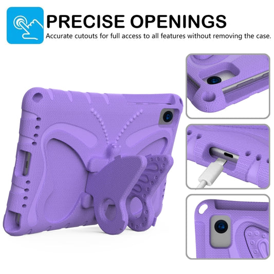 For Samsung Galaxy Tab A7 T500 10.4 Butterfly Bracket EVA Shockproof Tablet Case(Light Purple) by bashfashion