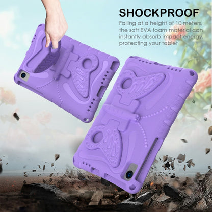 For Samsung Galaxy Tab A7 T500 10.4 Butterfly Bracket EVA Shockproof Tablet Case(Light Purple) by bashfashion