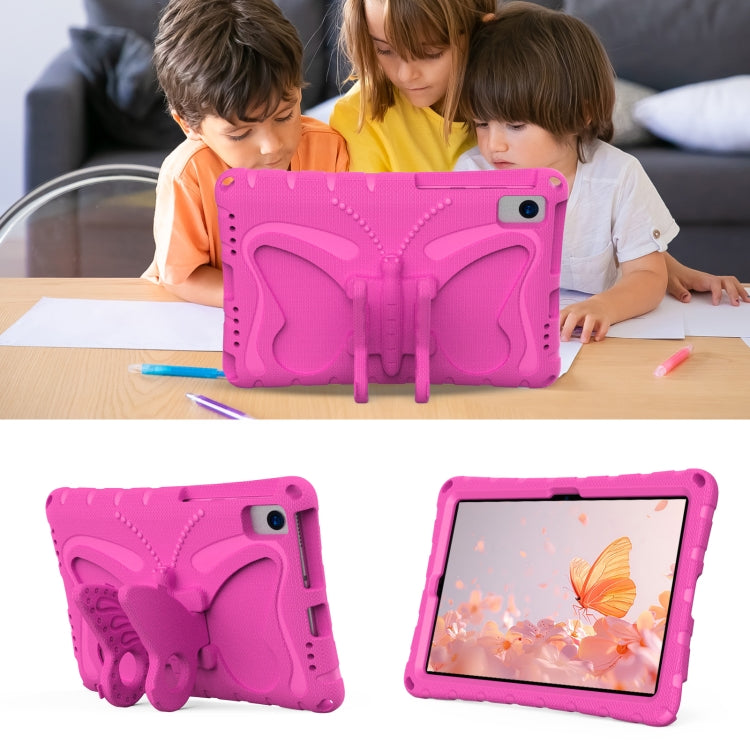 For Samsung Galaxy Tab A7 T500 10.4 Butterfly Bracket EVA Shockproof Tablet Case(Rose Red) by bashfashion