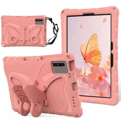 For Samsung Galaxy Tab S7 T870 Butterfly Bracket EVA Shockproof Tablet Case(Pink Orange) by bashfashion