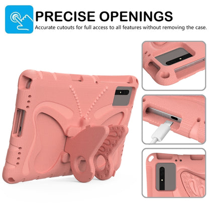 For Samsung Galaxy Tab S7 T870 Butterfly Bracket EVA Shockproof Tablet Case(Pink Orange) by bashfashion