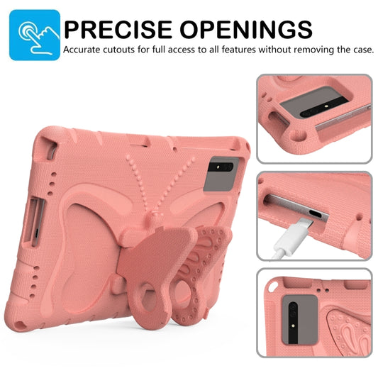 For Samsung Galaxy Tab S7 T870 Butterfly Bracket EVA Shockproof Tablet Case(Pink Orange) by bashfashion