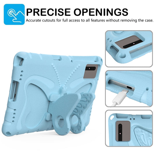 For Samsung Galaxy Tab S7 T870 Butterfly Bracket EVA Shockproof Tablet Case(Light Blue) by bashfashion