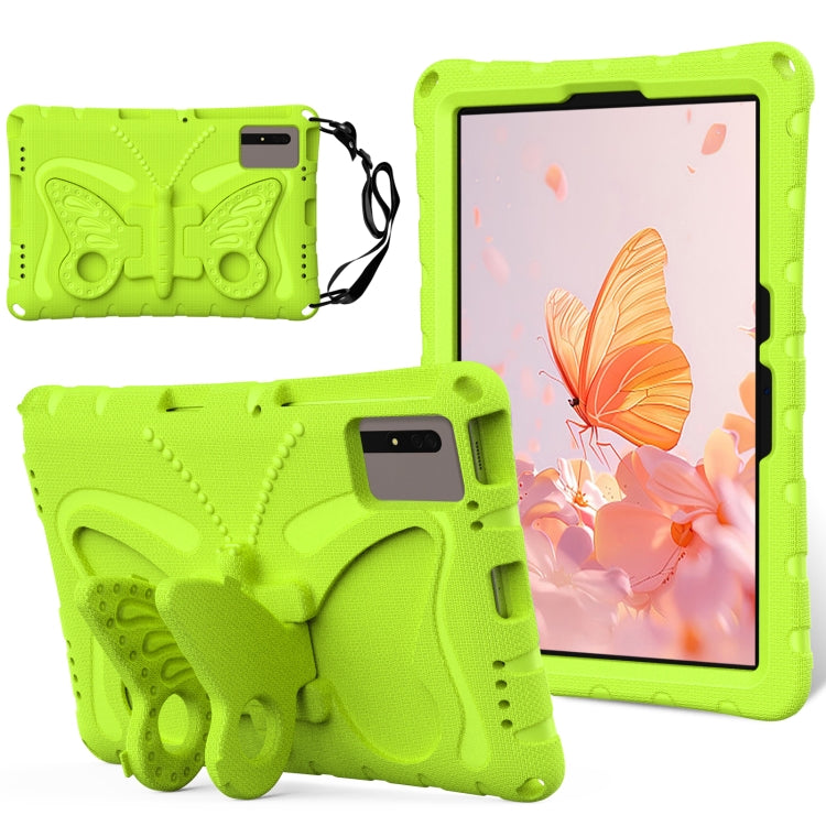 For Samsung Galaxy Tab S7 T870 Butterfly Bracket EVA Shockproof Tablet Case(Grass Green) by bashfashion