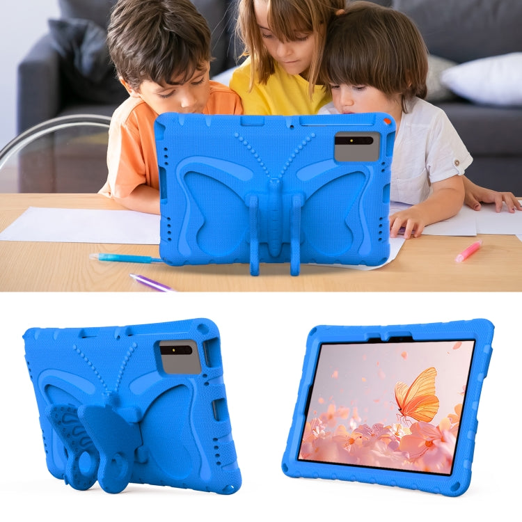 For Samsung Galaxy Tab S7 T870 Butterfly Bracket EVA Shockproof Tablet Case(Blue) by bashfashion