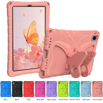 For Samsung Galaxy Tab S6 10.5 T860 Butterfly Bracket EVA Shockproof Tablet Case(Pink Orange) by bashfashion