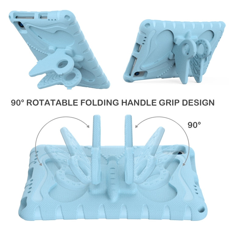 For Samsung Galaxy Tab S6 10.5 T860 Butterfly Bracket EVA Shockproof Tablet Case(Light Blue) by bashfashion