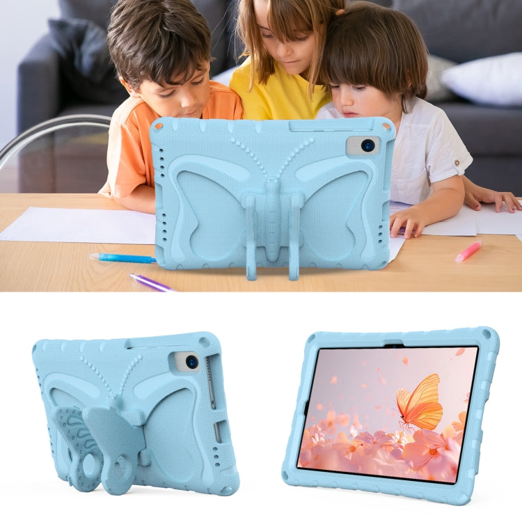 For Samsung Galaxy Tab S6 10.5 T860 Butterfly Bracket EVA Shockproof Tablet Case(Light Blue) by bashfashion
