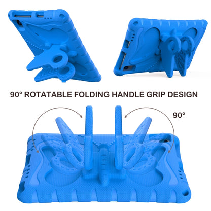 For Samsung Galaxy Tab S6 10.5 T860 Butterfly Bracket EVA Shockproof Tablet Case(Blue) by bashfashion