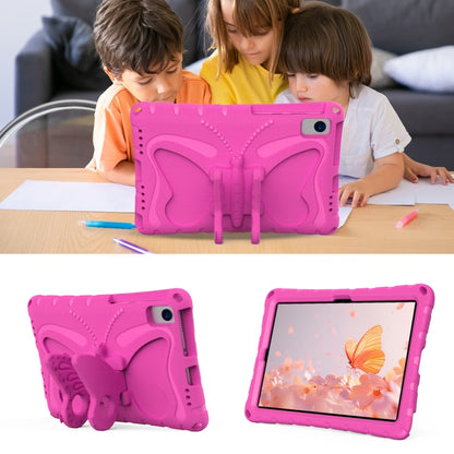 For Samsung Galaxy Tab S6 10.5 T860 Butterfly Bracket EVA Shockproof Tablet Case(Rose Red) by bashfashion
