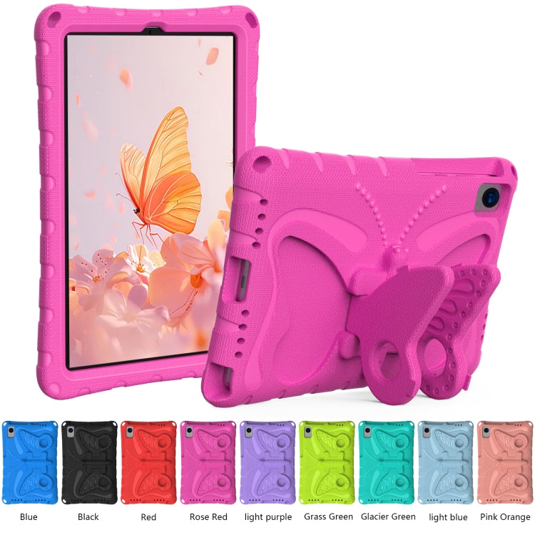 For Samsung Galaxy Tab S6 10.5 T860 Butterfly Bracket EVA Shockproof Tablet Case(Rose Red) by bashfashion