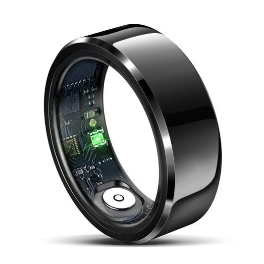 R6 SIZE 8 Smart Ring, Support Heart Rate / Blood Oxygen / Sleep Monitoring(Black) by bashfashion
