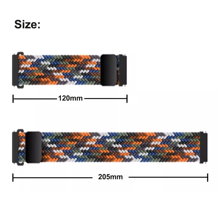 For Samsung Galaxy Fit3 Magnetic Buckle Nylon Braid Watch Band(Colorful Blue) by bashfashion