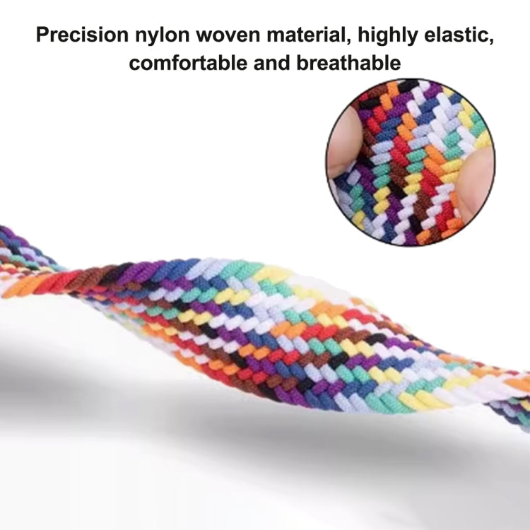 For Samsung Galaxy Fit3 Magnetic Buckle Nylon Braid Watch Band(Colorful Blue) by bashfashion