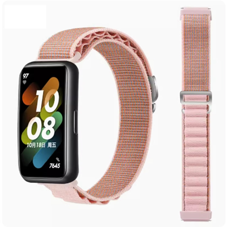 For Huawei Band 8 / 9 Loop Nylon Watch Band(Pink) by bashfashion