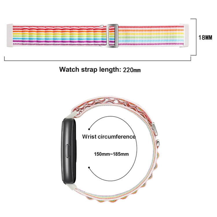 For Huawei Band 8 / 9 Loop Nylon Watch Band(Colorful) by bashfashion