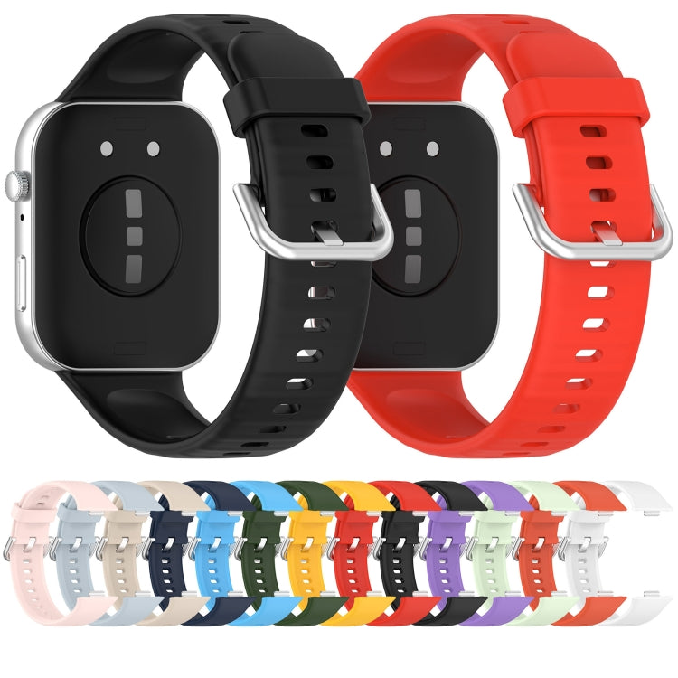 For Huawei Watch Fit3 Silicone Soft Watch Band + Clear Watch Protective Case Set(White) by bashfashion