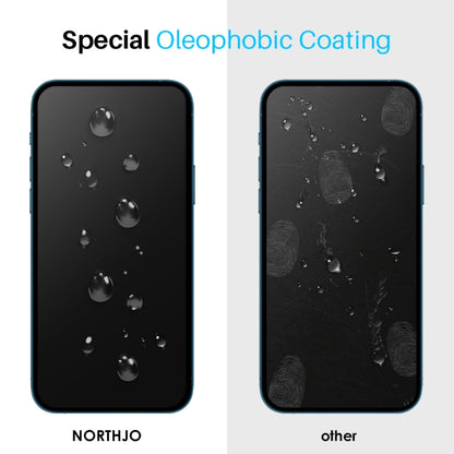 For iPhone 14 NORTHJO 2pcs A++ Tempered Glass Film with Installation Frame by NORTHJO