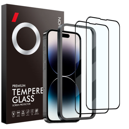 For iPhone 14 Pro NORTHJO 2pcs A++ Tempered Glass Film with Installation Frame by NORTHJO