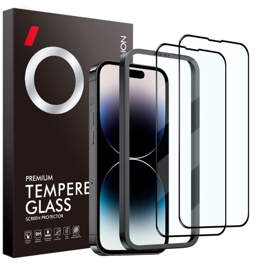 For iPhone 14 Pro NORTHJO 2pcs A++ Tempered Glass Film with Installation Frame by NORTHJO
