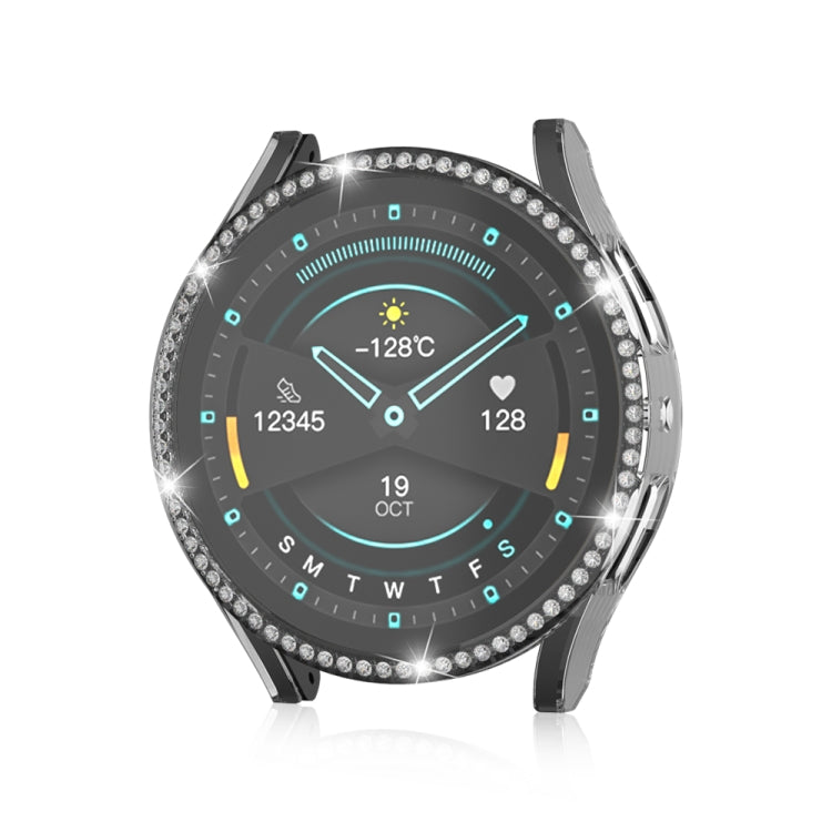 For Samsung Galaxy Watch 7 40mm Single Diamond Hollow PC Watch Protective Case(Transparent) by bashfashion