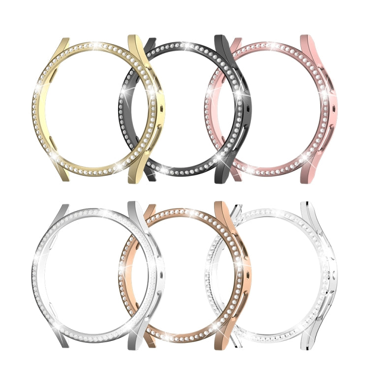 For Samsung Galaxy Watch 7 40mm Single Diamond Hollow PC Watch Protective Case(Pink) by bashfashion