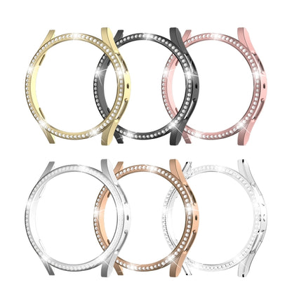 For Samsung Galaxy Watch 7 40mm Single Diamond Hollow PC Watch Protective Case(Silver) by bashfashion