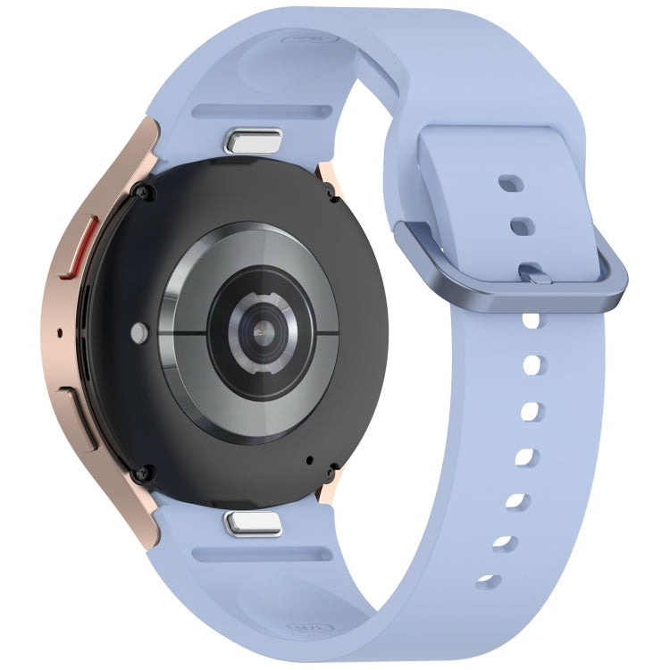 For Samsung Galaxy Watch 7 40 / 44mm Solid Color Colorful Buckle Quick Release Silicone Watch Band(Light Blue) by bashfashion
