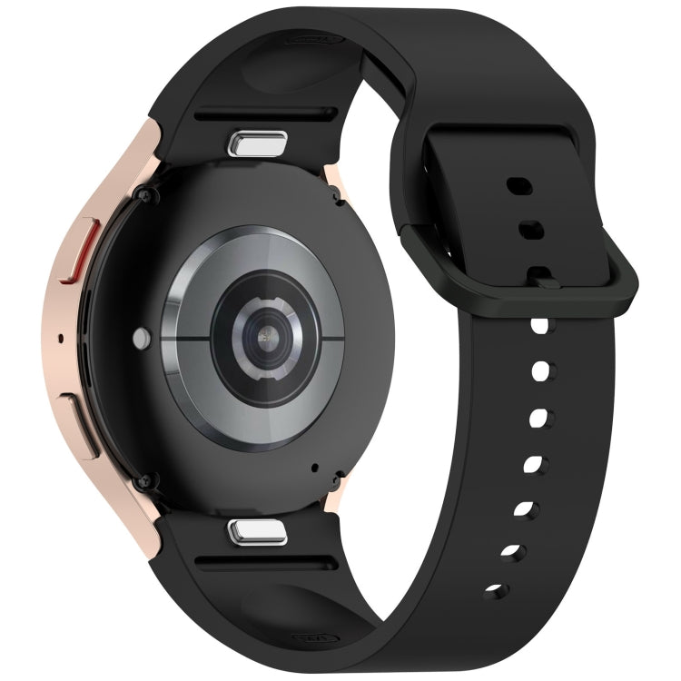 For Samsung Galaxy Watch FE 40mm Solid Color Colorful Buckle Quick Release Silicone Watch Band(Black) by bashfashion
