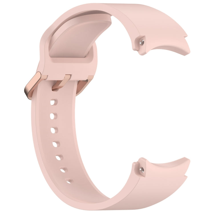 For Samsung Galaxy Watch FE 40mm Solid Color Colorful Buckle Quick Release Silicone Watch Band(Pink) by bashfashion