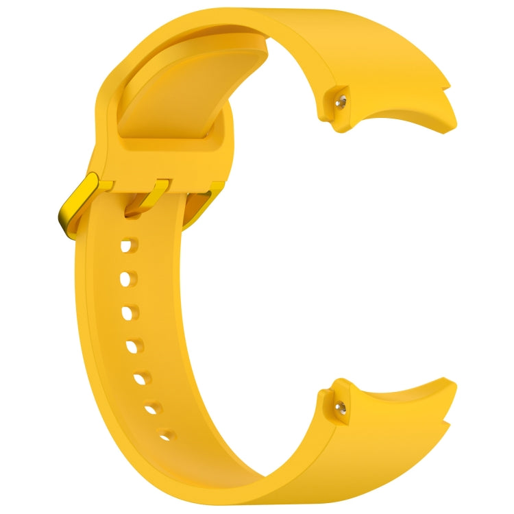 For Samsung Galaxy Watch FE 40mm Solid Color Colorful Buckle Quick Release Silicone Watch Band(Yellow) by bashfashion