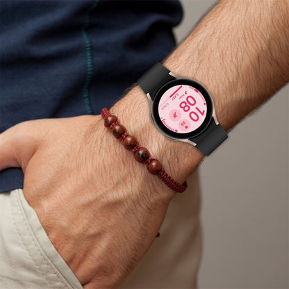 For Samsung Galaxy Watch FE 40mm Solid Color Colorful Buckle Quick Release Silicone Watch Band(Pink) by bashfashion