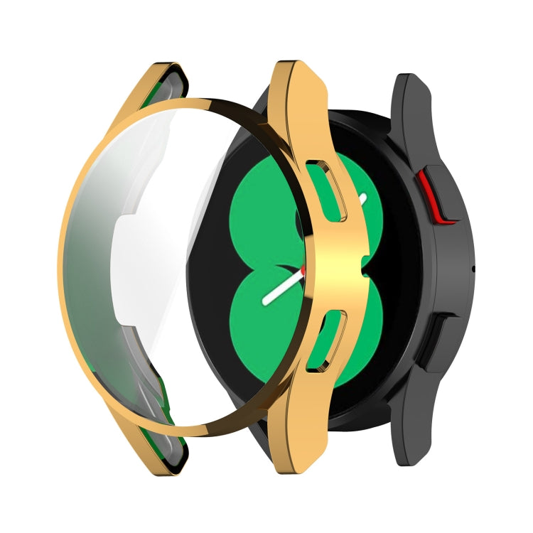 For Samsung Galaxy Watch FE 40mm Full Coverage TPU Electroplated Watch Protective Case(Gold) by bashfashion