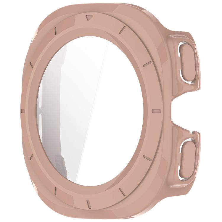 For Samsung Galaxy Watch Ultra 47mm / Ultra 2025 Tempered Film Integrated Waterproof PC Watch Protective Cover(Pink) by bashfashion