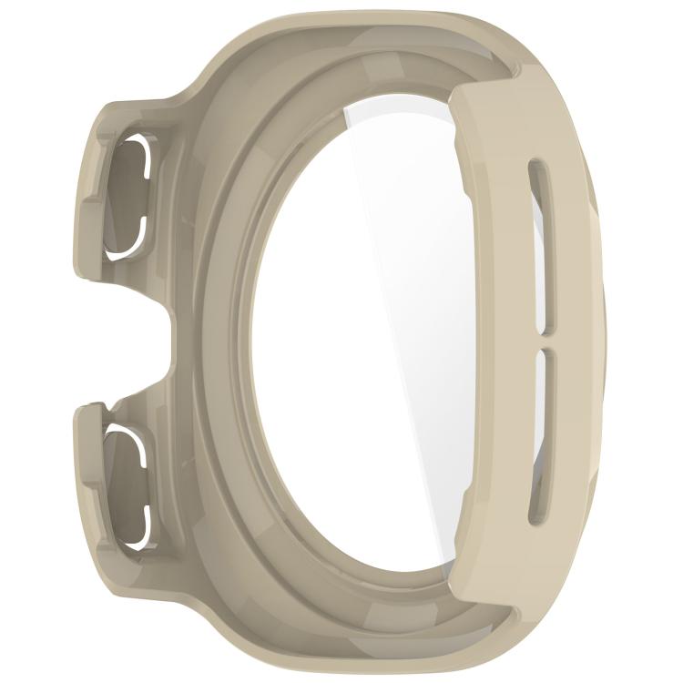 For Samsung Galaxy Watch Ultra 47mm / Ultra 2025 Tempered Film Integrated Waterproof PC Watch Protective Cover(Ivory) by bashfashion