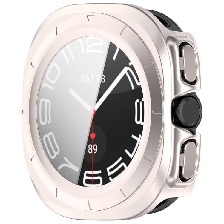 For Samsung Galaxy Watch Ultra 47mm / Ultra 2025 Tempered Film Integrated Waterproof PC Watch Protective Cover(Starlight) by bashfashion