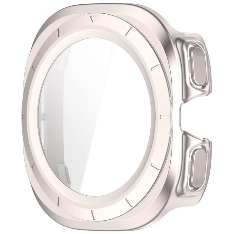 For Samsung Galaxy Watch Ultra 47mm / Ultra 2025 Tempered Film Integrated Waterproof PC Watch Protective Cover(Starlight) by bashfashion