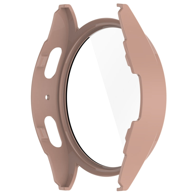 For Samsung Galaxy Watch 7 44mm Tempered Film Integrated Waterproof PC Watch Protective Cover(Pink) by bashfashion