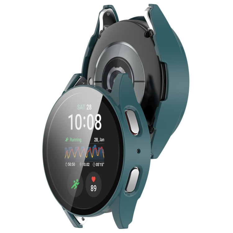For Samsung Galaxy Watch 7 44mm Tempered Film Integrated Waterproof PC Watch Protective Cover(Pine Green) by bashfashion
