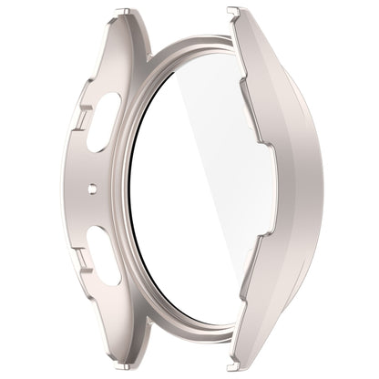 For Samsung Galaxy Watch 7 44mm Tempered Film Integrated Waterproof PC Watch Protective Cover(Starlight) by bashfashion