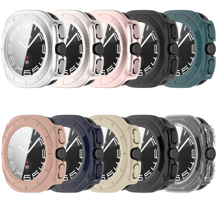 For Samsung Galaxy Watch 7 40mm Tempered Film Integrated Waterproof PC Watch Protective Cover(Starlight) by bashfashion