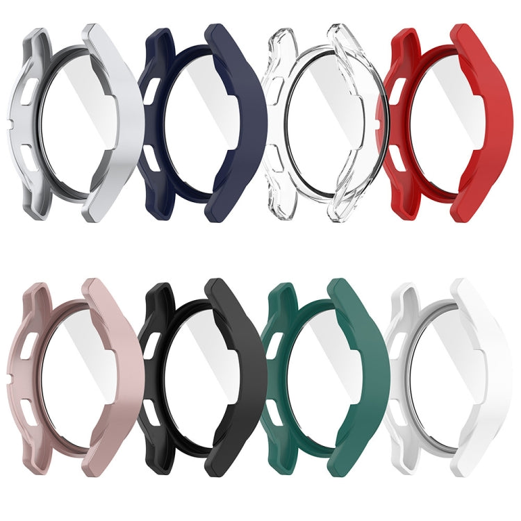 For Samsung Galaxy Watch FE 40mm PC + Tempered Glass Film Integrated Watch Protective Case(Midnight Blue) by bashfashion