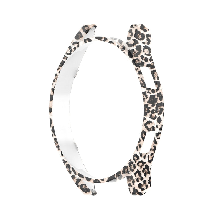 For Samsung Galaxy Watch FE 40mm Half Pack Hollow PC Watch Protective Case(Black Hair Leopard) by bashfashion