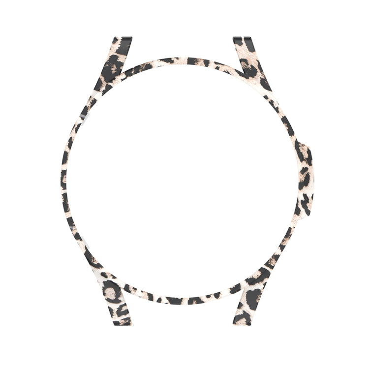 For Samsung Galaxy Watch FE 40mm Half Pack Hollow PC Watch Protective Case(Black Hair Leopard) by bashfashion