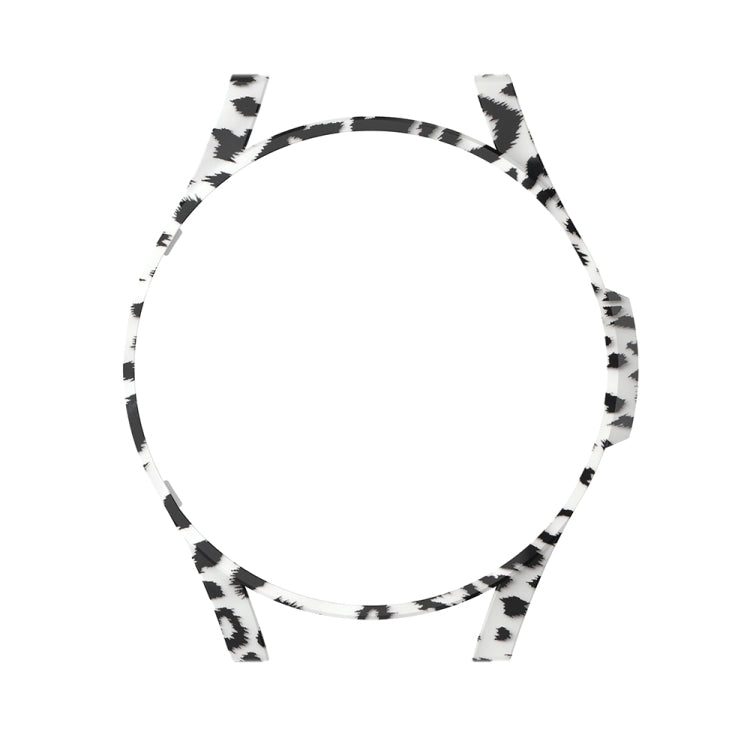 For Samsung Galaxy Watch FE 40mm Half Pack Hollow PC Watch Protective Case(White Hair Leopard) by bashfashion