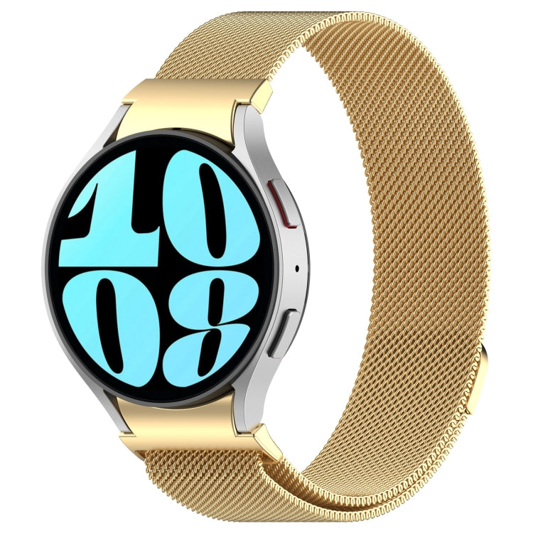 For Samsung Galaxy Watch FE 40mm Milan Magnetic Quick Release Stainless Steel Watch Band(Gold) by bashfashion