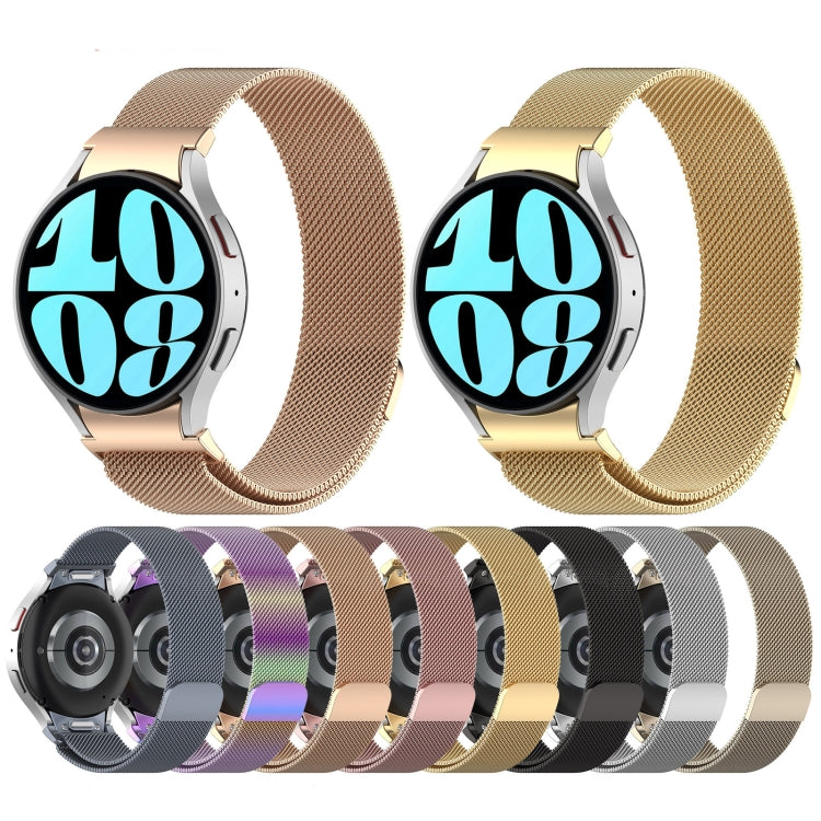 For Samsung Galaxy Watch FE 40mm Milan Magnetic Quick Release Stainless Steel Watch Band(Gold) by bashfashion